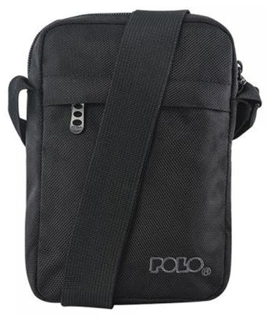 POLO - Polo Wave Ανδρική Τσάντα Ώμου / Χιαστί σε Μαυρο χρώμα  9-07-101-2000