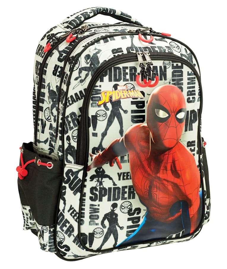 Gim Σακίδιο Πλάτης 3 κεντρικές θέσεις Οβάλ Marvel Spiderman  Σχολική Τσάντα Πλάτης Δημοτικού 337-78031