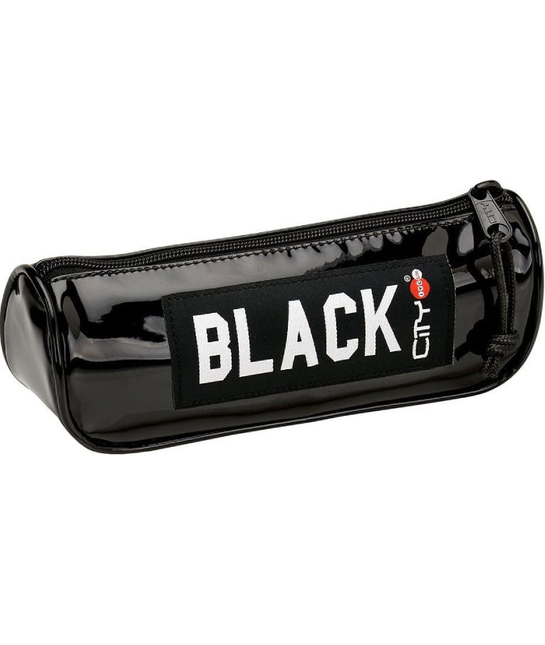 Κασετίνα-Βαρελάκι City Eclair Trendy  Black Mirror 1 zip Μαυρο Mirror Τριγωνική Με Ένα Φερμουάρ (CL22099) Luc sac