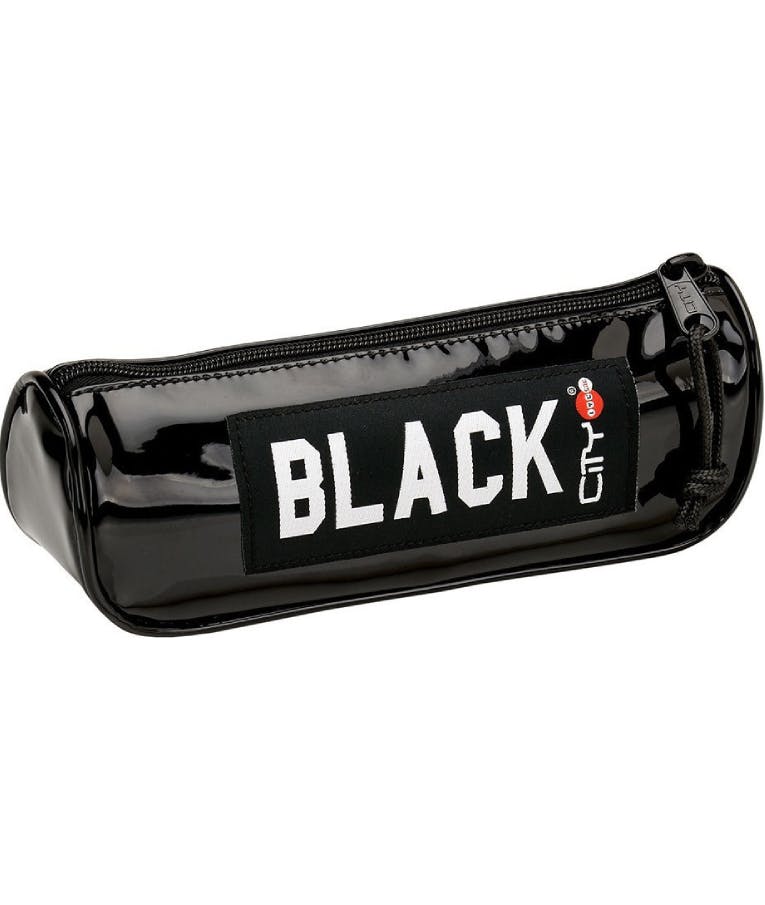 Κασετίνα-Βαρελάκι City Eclair Trendy Black Mirror 1 zip Μαυρο Mirror Τριγωνική Με Ένα Φερμουάρ (CL22099) Luc sac