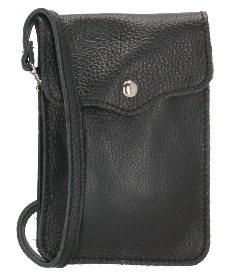   ELISA DUGROS Τσαντάκι Κινητού Με Λουράκι Χιαστί  2 Θέσεων Μαύρο - Phone Bag  12x18  L553-001