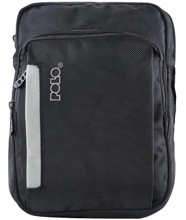 POLO - Polo Τσαντάκι Ώμου Shoulder Bag X-CASE (L)  Μαύρο (Με γκρι λεπτομέρεια)  24x19x6  9-07-110-2000