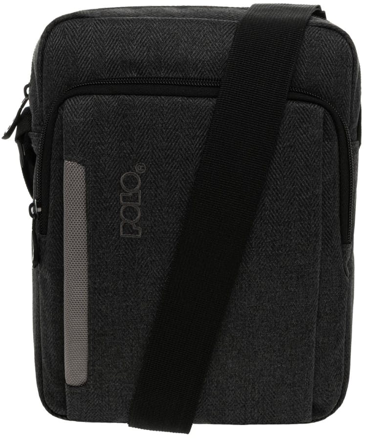 POLO - Polo Τσαντάκι Ώμου Shoulder Bag X-CASE (L)  Σκούρο γκρι (Με γκρι λεπτομέρεια)  24x19x6  9-07-110-2200