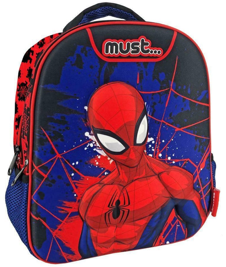 Must  Τσάντα Πλάτης Νηπίου Spiderman Marvel  2 Θέσεων   27x10x31 cm  506022