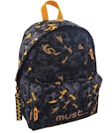 Must Σχολική Τσάντα Πλάτης Monochrome ARMY NET Backpack 1 Κεντρική Θήκη (4 Θήκες) Μαύρο Πορτοκαλί 32x17x42 cm  584612