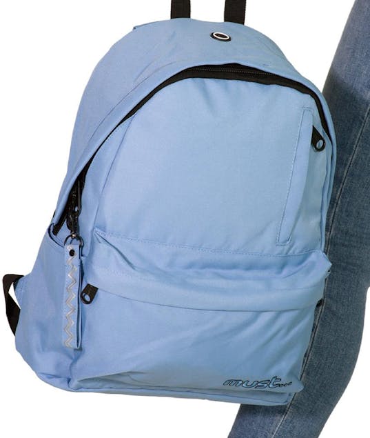 MUST - Must Σχολική Τσάντα Πλάτης Monochrome PLUS RPET Γαλάζιο Backpack 1 Κεντρική (4 Θήκες) 32x17x42 cm  579746