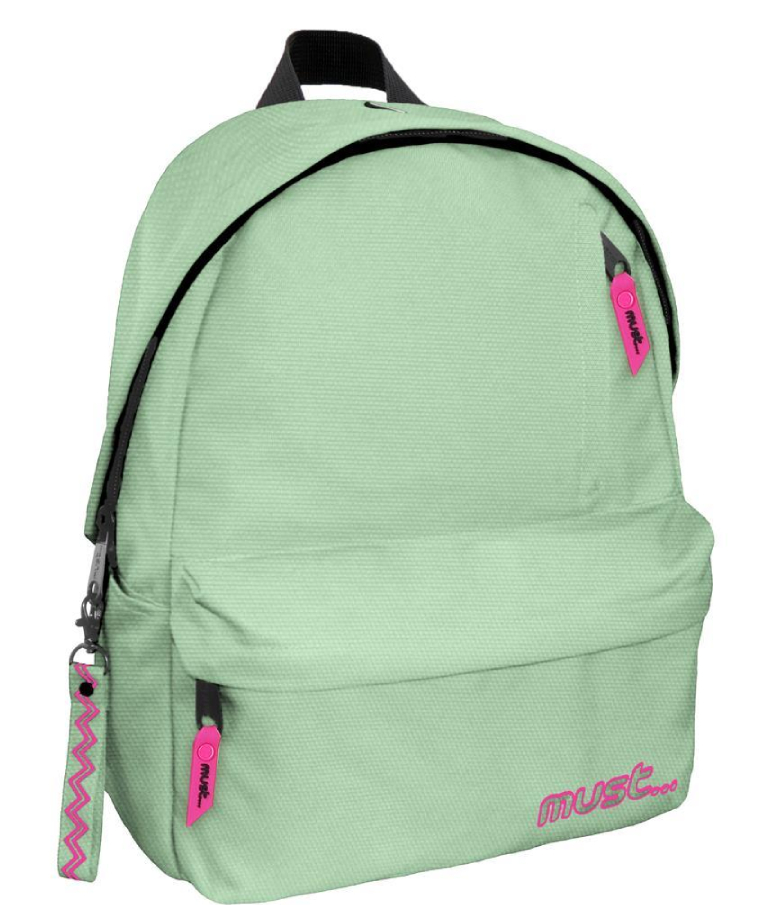MUST - Must Σχολική Τσάντα Πλάτης Monochrome PLUS RPET Λαχανι Fluo Backpack 1 Κεντρική (4 Θήκες) 32x17x42 cm  584606