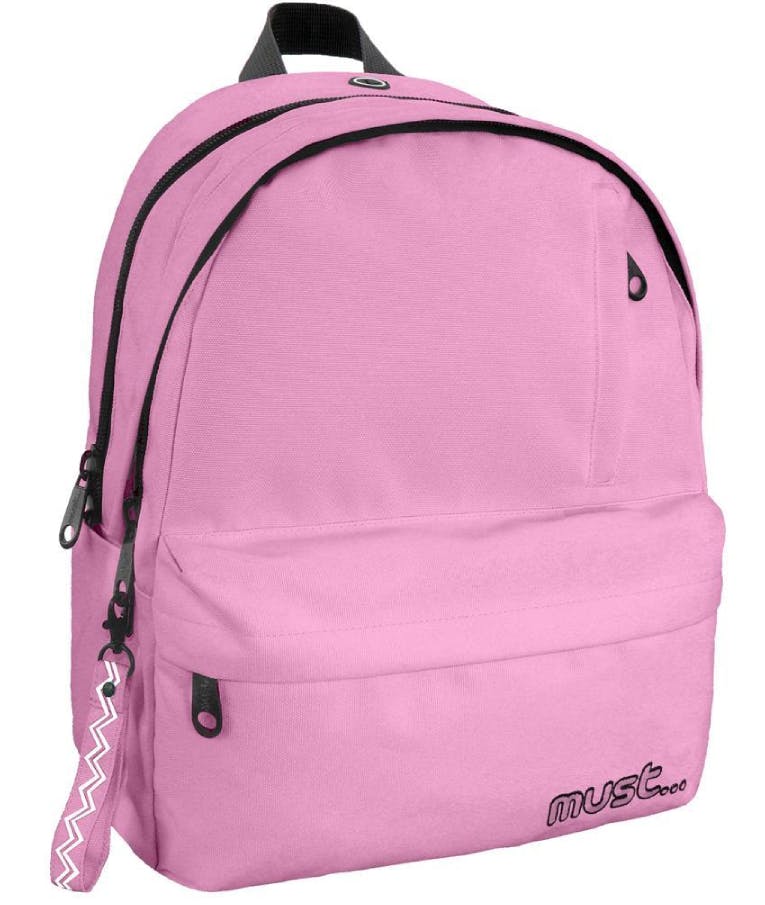 Must Σχολική Τσάντα Πλάτης Monochrome PLUS RPET Απαλό Ροζ Backpack 1 Κεντρική (4 Θήκες) 32x17x42 cm  584180