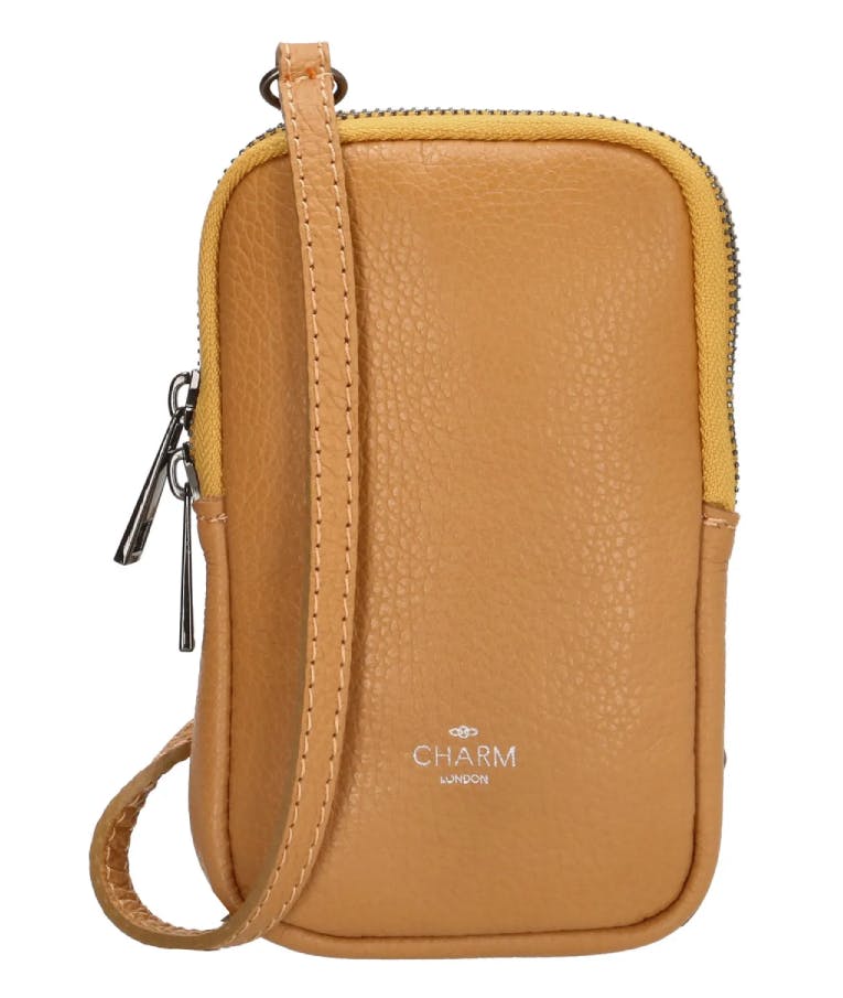 Phone Bag CHARM LONDON ELISA DUGROS - Τσαντάκι Κινητού Καφέ 10cm x  18cm  L565 114