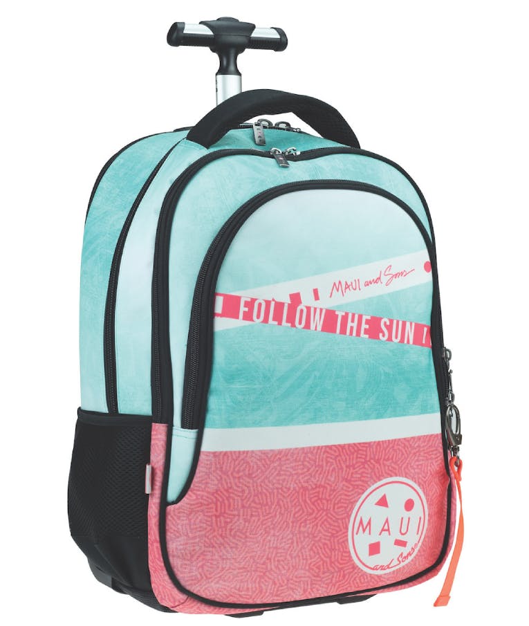 Σχολική Τσάντα Trolley Δημοτικού Back Me Up Maui Pastel 3 θήκες  Μ33 x Π28 x Υ48cm  339-34074 Τρόλεϊ