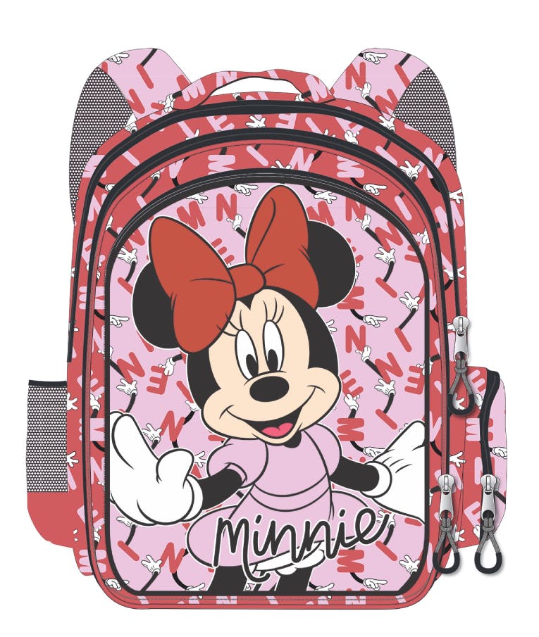 Gim Minnie Best Life Σχολική Τσάντα Πλάτης Δημοτικού σε Ροζ χρώμα Μ35 x Π20 x Υ46εκ με 2 Κεντρικές Θέσεις 340-40031