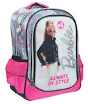 Gim Barbie TRENT FLASH Σακίδιο Οβάλ & Δώρο Κούκλα Barbie Σχολική Τσάντα Πλάτης Δημοτικού Ροζ με 2 Κεντρικές Θέσεις 349-71031