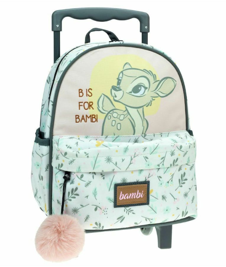 Gim MINI BAMBI Σχολική Τσάντα Τρόλεϊ Νηπιαγωγείου Μ25 x Π15 x Υ30cm - Junior Backpack  341-15073 Disney Classics