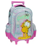   Back Me Up Garfield Σχολική Τσάντα Τρόλεϊ Δημοτικού σε Γκρι Ροζ χρώμα 3 θήκες  334-91074