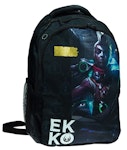 Gim EKKO LOL LEAGUE OF LEGENDS  Σχολική Τσάντα Πλάτης Δημοτικού σε Μαύρο χρώμα 2 θήκες 345-05031