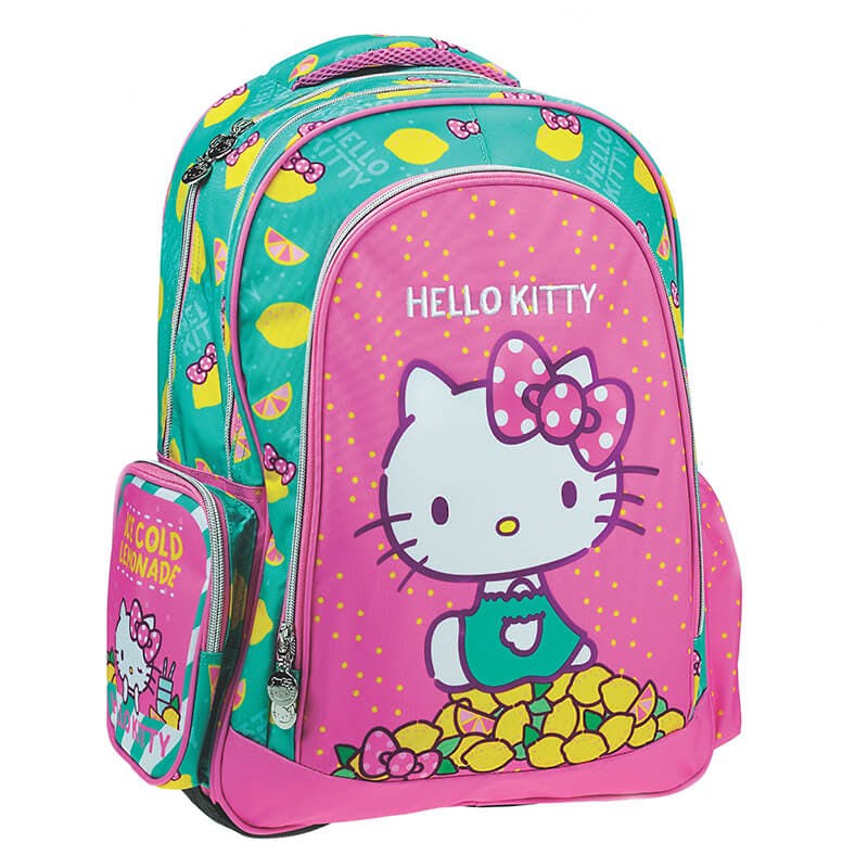 GIM - Gim Hello Kitty Lemonade Σχολική Τσάντα Πλάτης Δημοτικού σε Ροζ χρώμα με 2 θήκες 335-70031
