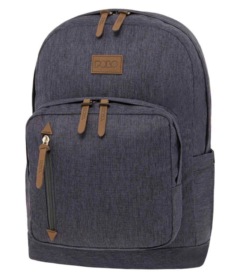 POLO - Polo Bole Backpack Υφασμάτινο Σακίδιο Πλάτης Μπλε 25lt laptop 1000D  9-01-243-5100 Βlue Y45xΜ32xΠ17cm BACKPACK