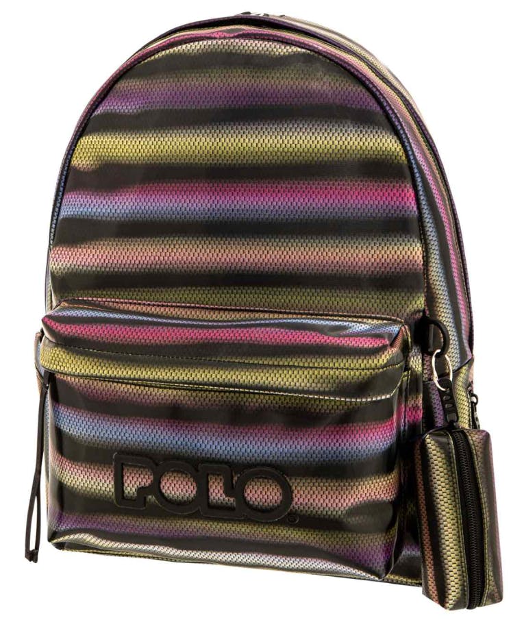 Polo Ragazza Σχολική Τσάντα Πλάτης Δημοτικού με πορτοφόλι multicolor Μ31 x Π20 x Υ41εκ 9-01-134-8218