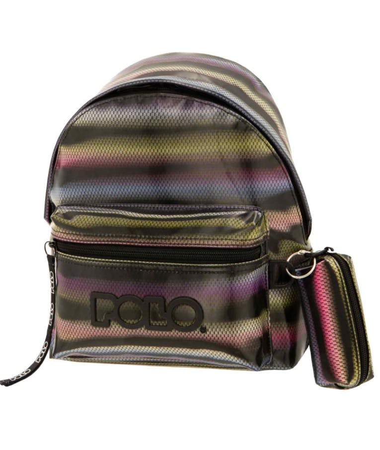Polo RAGAZZA Mini Bag Σχολική Τσάντα Πλάτης Βόλτας με πορτοφόλι Πολύχρωμη Μ23 x Π13 x Υ31εκ 9-07-034-8218