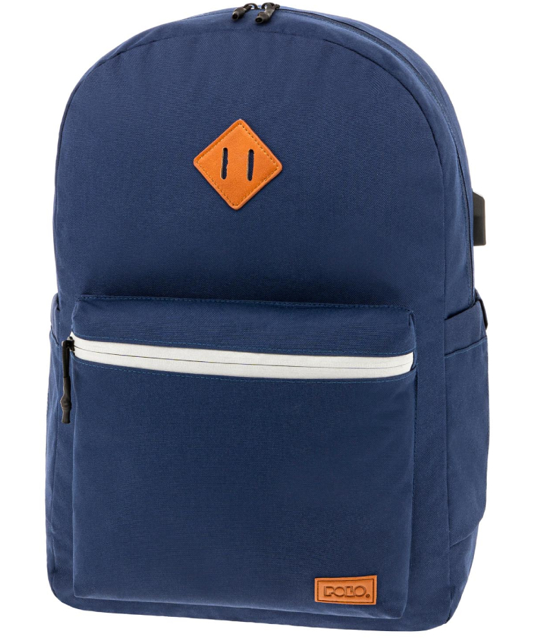 POLO - Polo Reflective Rpet Backpack Υφασμάτινο Σακίδιο Πλάτης Μπλε 9-01-271-5200 Blue 25lt Y43xΜ31xΠ19cm BACKPACK