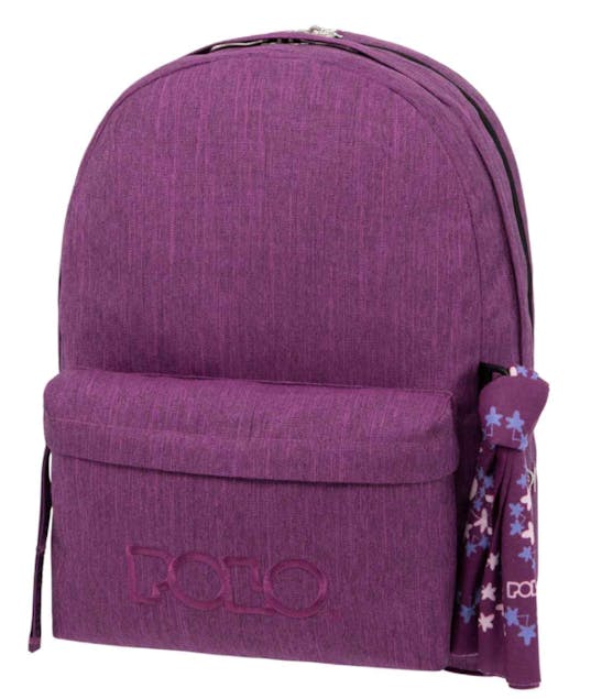 POLO - Σακίδιο Πλάτης Διθέσιο ORIGINAL DOUBLE SCARF Purple Jean Μωβ 30lt Υ:41 x M:31 x Π:30cm  BACKPACK 9-01-235-4600