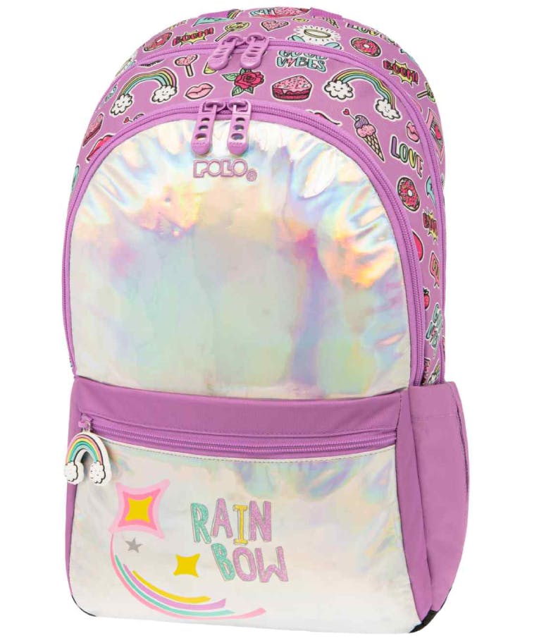 Polo Backpack MINOR Σχολική Τσάντα - Σακίδιο Πλάτης  2 Κεντρικές Θήκες 30 lt Υ41 x Μ31 x Π20cm 9-01-038-8224