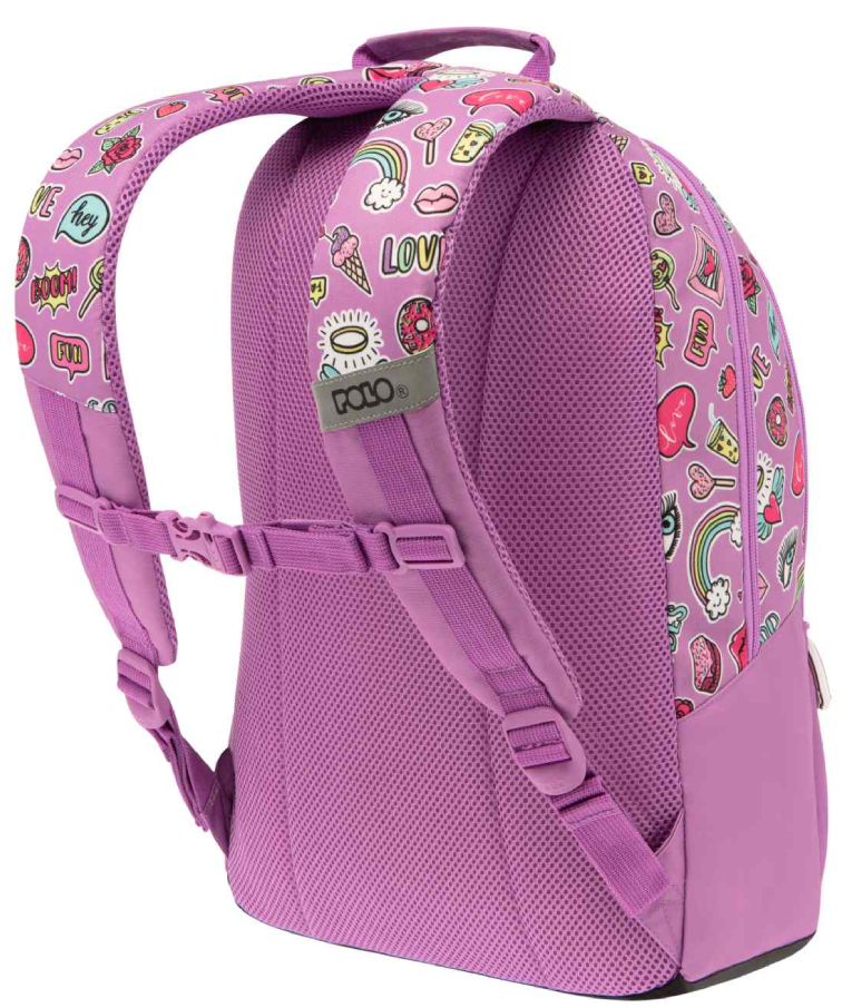 POLO - Polo Backpack MINOR Σχολική Τσάντα - Σακίδιο Πλάτης  2 Κεντρικές Θήκες 30 lt Υ41 x Μ31 x Π20cm 9-01-038-8224