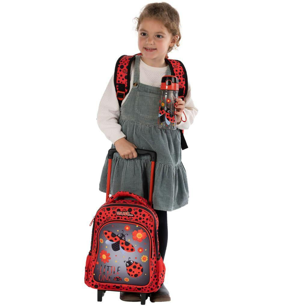 MUST - Must Σχολική Τσάντα Νηπίου Trolley Bag LITTLE ONE με 2 Θήκες 3D Soft  27x10x31cm  Diakakis 584998
