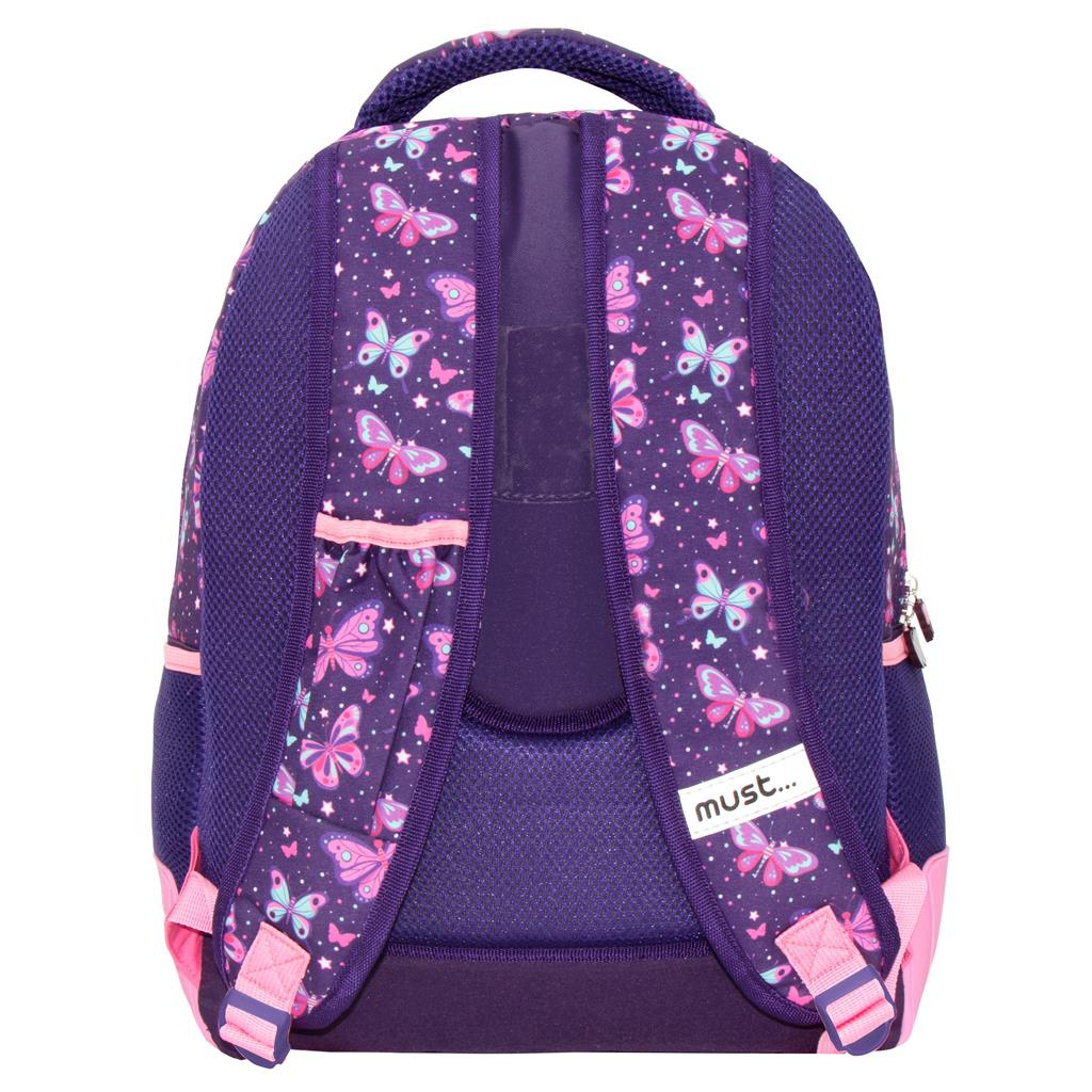 MUST - Must  Σχολική Τσάντα Πλάτης Δημοτικού  FOLLOW YOUR DREAMS σε Ροζ Χρώμα 3 ΘΗΚΕΣ 32x18x43 cm  584978