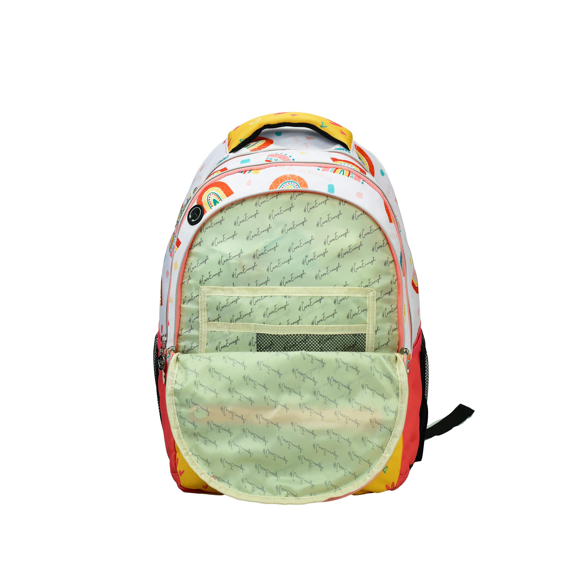 HALLMARK - Back Me Up Hallmark RAINBOW Σχολική Τσάντα Backpack Δημοτικού με 3 θήκες  333-23031BMU
