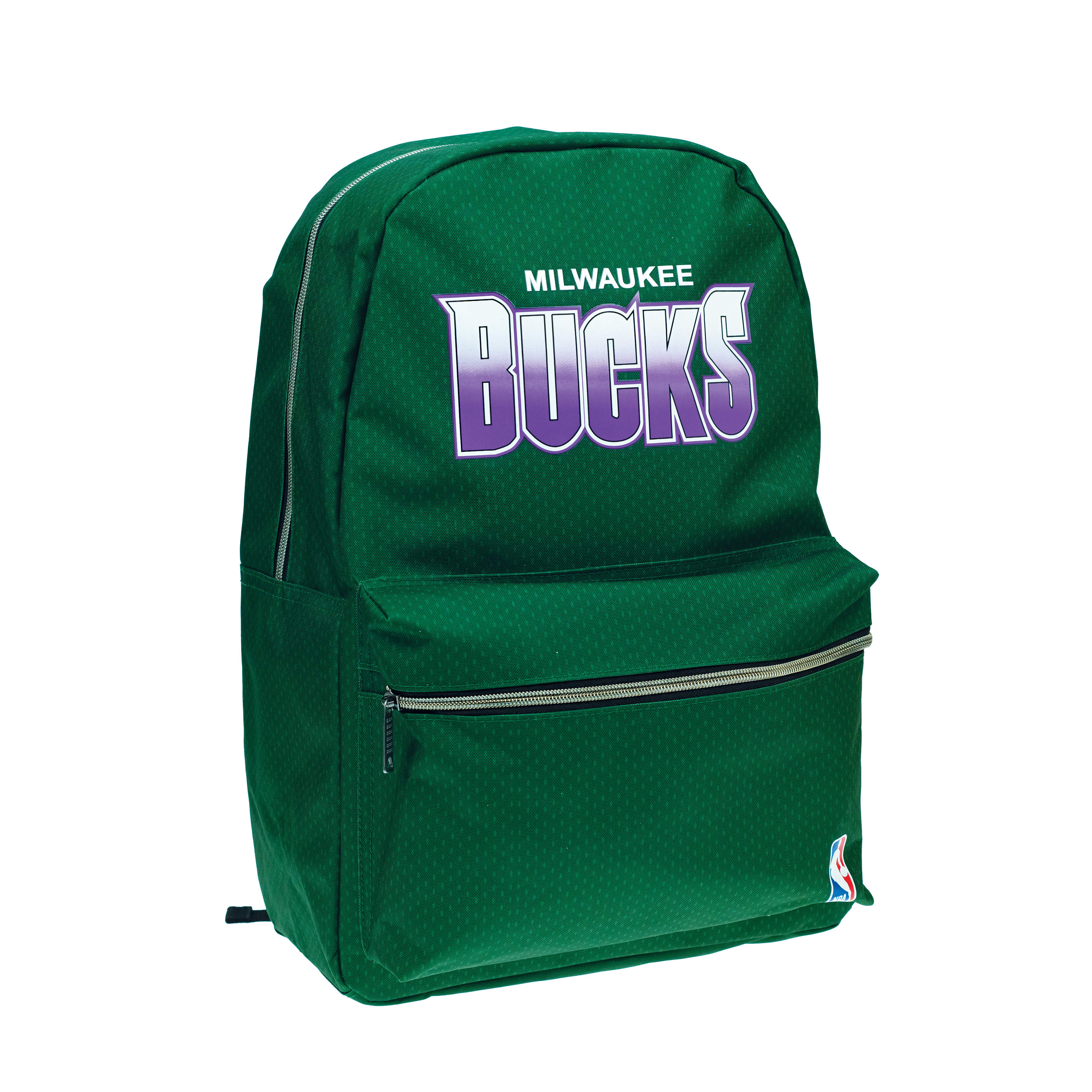 BMU - Back Me Up NBA MILWAUKEE BUCKS Σχολική Τσάντα Πλάτης Backpack Δημοτικού Πράσινη με 1 Κεντρική Θήκη  338-26033 