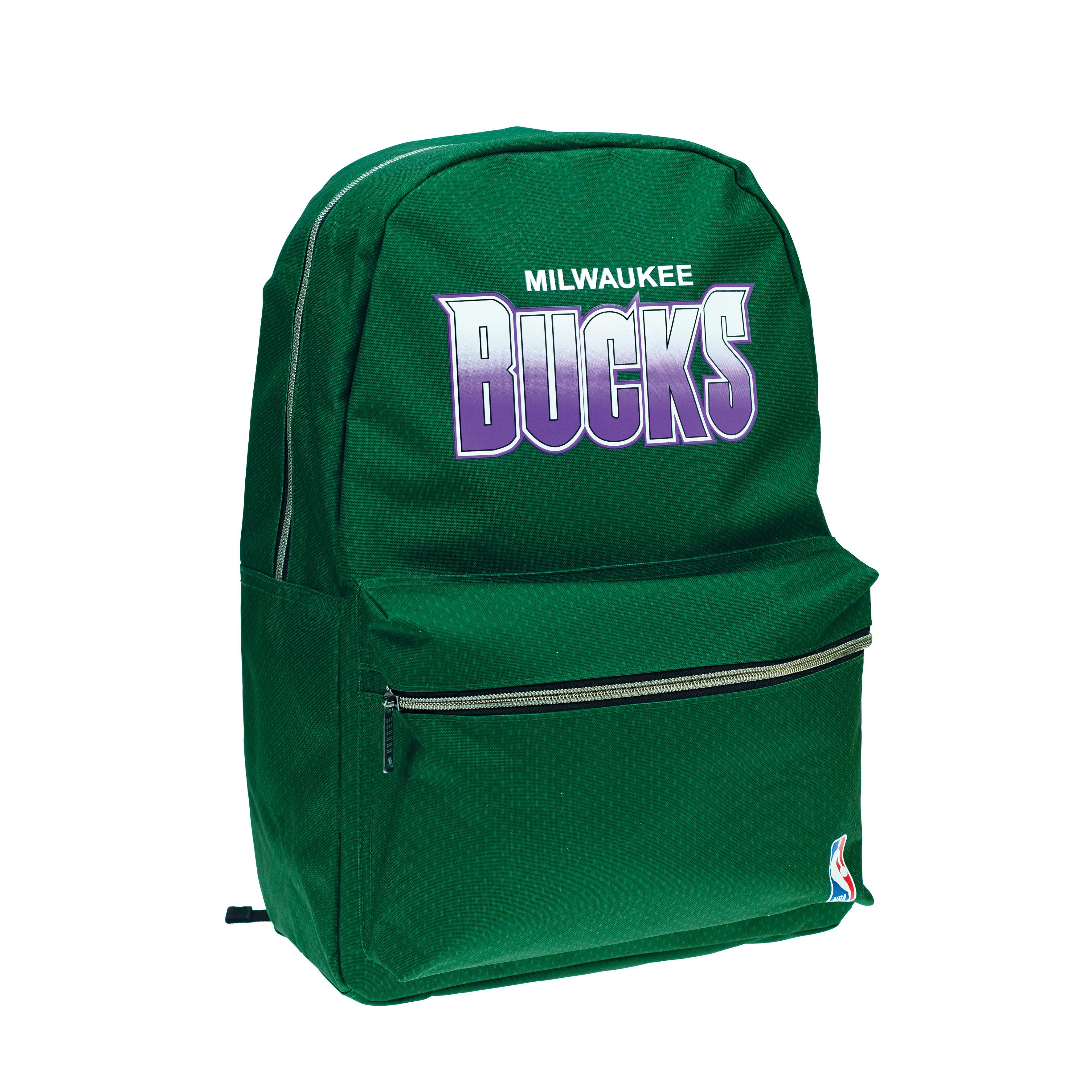 Back Me Up NBA MILWAUKEE BUCKS Σχολική Τσάντα Πλάτης Backpack Δημοτικού Πράσινη με 1 Κεντρική Θήκη  338-26033 