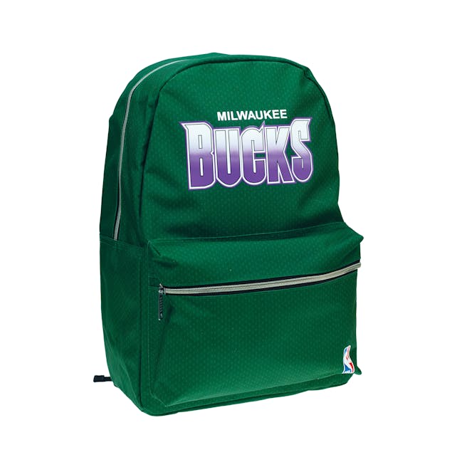 BMU - Back Me Up NBA MILWAUKEE BUCKS Σχολική Τσάντα Πλάτης Backpack Δημοτικού Πράσινη με 1 Κεντρική Θήκη  338-26033 