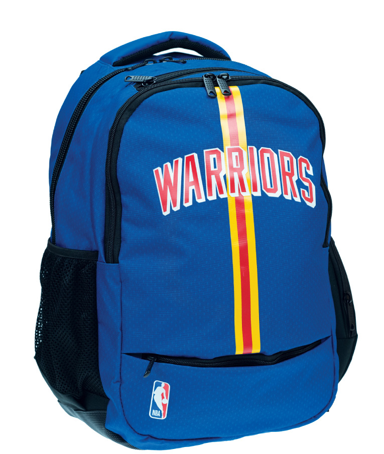 BMU - Back Me Up NBA GOLDEN STATE WARRIORS Σχολική Τσάντα Πλάτης Backpack Δημοτικού Πράσινη με 3 θήκες  338-99031 