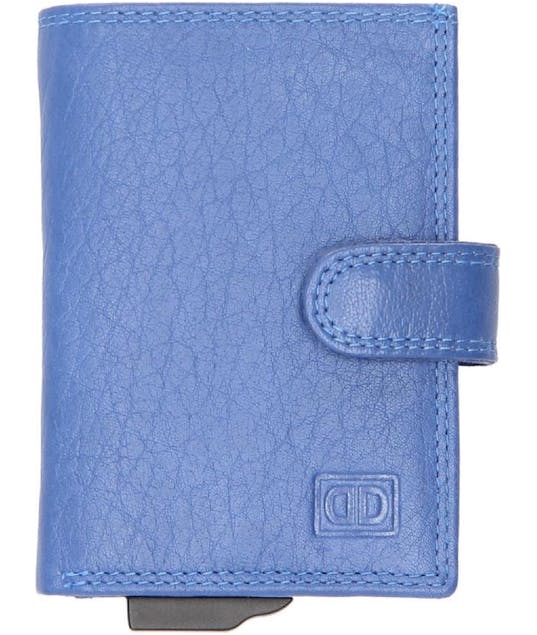 POLO - ΠΟΡΤΟΦΟΛΙ ΜΠΛΕ WALLET SAFETY CARD PROTECTOR POP UP  DOUBLE-d fh-series LEATHER   10 ΚΑΡΤΩΝ RFID PROTECTION