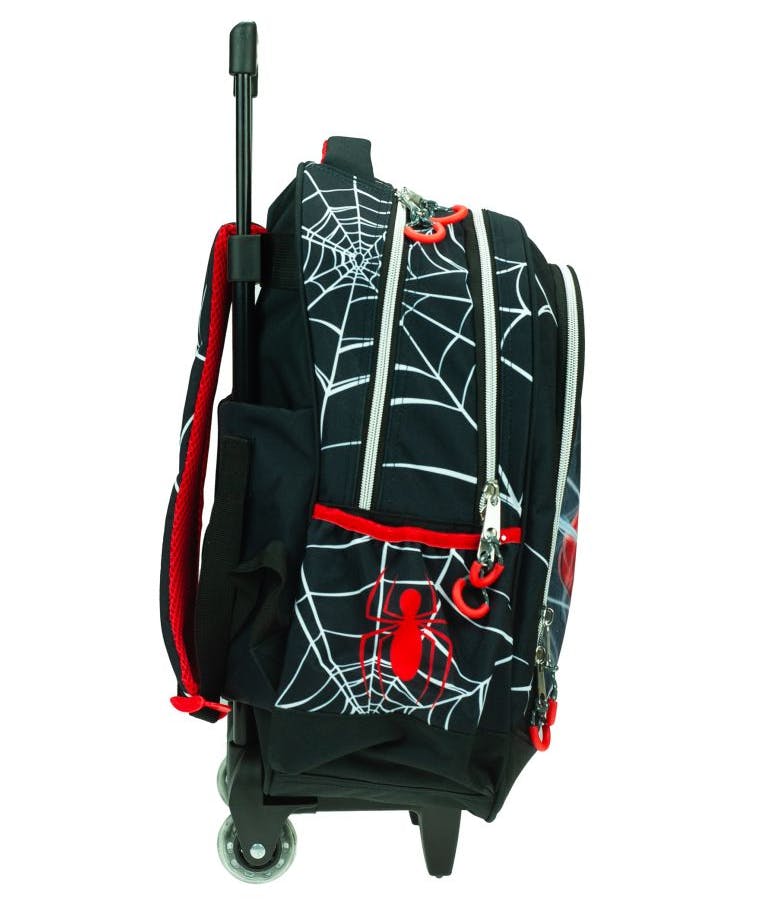 GIM -  Σχολική Τσάντα Trolley Δημοτικού SPIDERMAN BLACK CITY 3 θήκες  Μ35 x Π20 x Υ51cm  337-05074 Τρόλεϊ