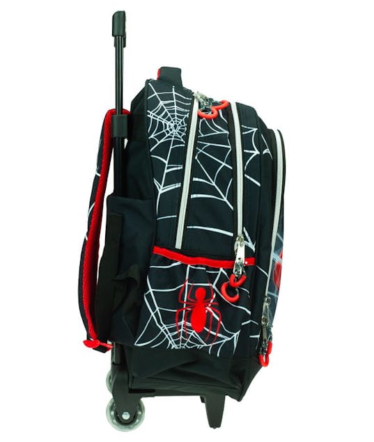 GIM -  Σχολική Τσάντα Trolley Δημοτικού SPIDERMAN BLACK CITY 3 θήκες  Μ35 x Π20 x Υ51cm  337-05074 Τρόλεϊ
