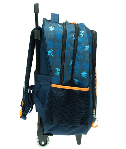 GIM -  Σχολική Τσάντα Trolley Δημοτικού NARUTO LETTERS 3 θήκες  Μ35 x Π20 x Υ51cm  369-01074 Τρόλεϊ