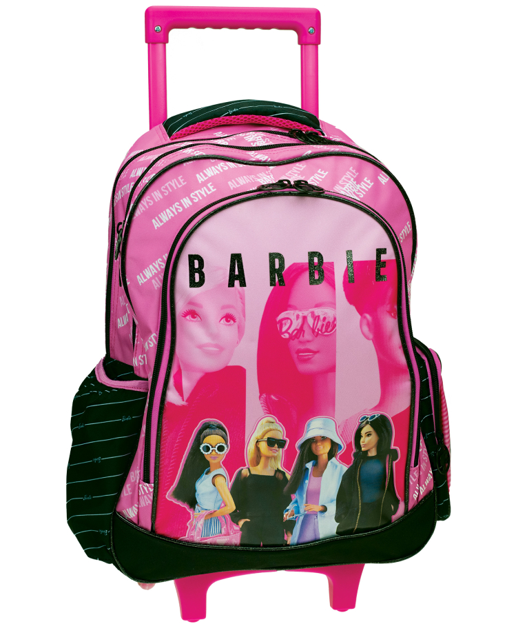  Σχολική Τσάντα Trolley Δημοτικού BARBIE OUT OF THE BOX Με δώρο POP star Barbie 3 θήκες   Μ35 x Π20 x Υ51cm  349-79074 Τρόλεϊ