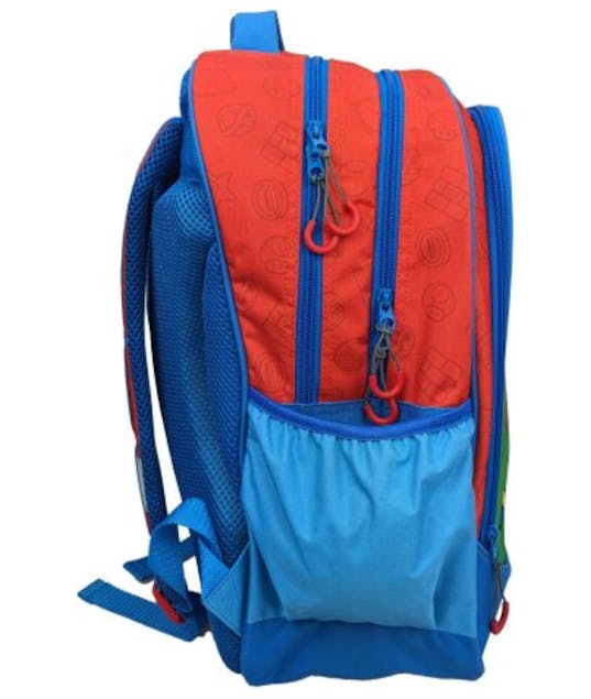 GIM -  Σχολική Τσάντα Πλάτης Δημοτικού SUEPR MARIO 2 θήκες  σε χρώμα Μπλε 313-00031