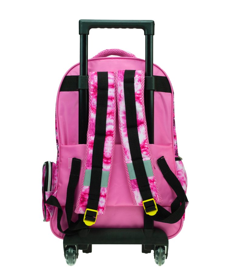 GIM -  Σχολική Τσάντα Trolley Δημοτικού HELLO KITTY TIE DYE σε χρώμα Ροζ 3 θήκες  Μ35 x Π20 x Υ51cm  335-71074 Τρόλεϊ