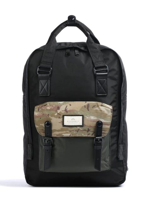 DOUGHNUT -  Υφασμάτινο Σακίδιο Πλάτης Μαύρο/Στρατιωτικό Macaroon L Tarzan II Series Black and Army  D011CAN-0348-F