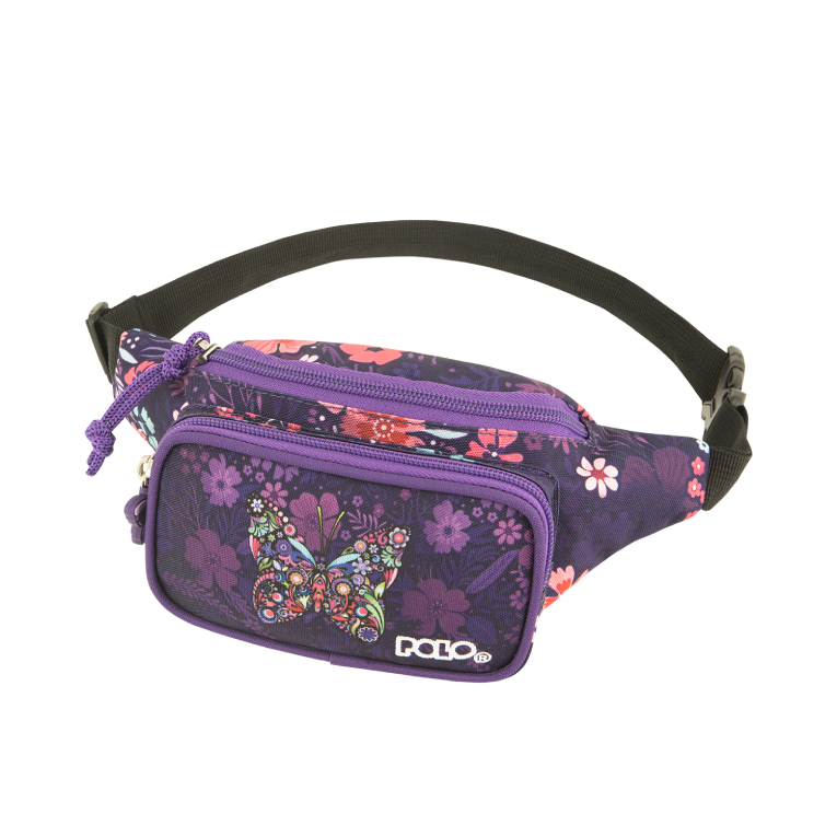 POLO - Polo Παιδικό Τσαντάκι Μέσης - Μπανάνα Kiddo II Butterfly Purple Waist Bag Μωβ 0.9 lt  9-08-041-8295