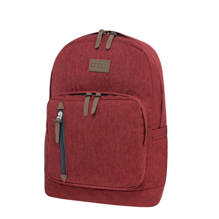 POLO - Polo Backpack BOLE NG Laptop Τσάντα Πλάτης Χρώμα Σκούρο Κόκκινο 25 lt Υ45 x Μ32 x Π17cm 9-01-243-3300