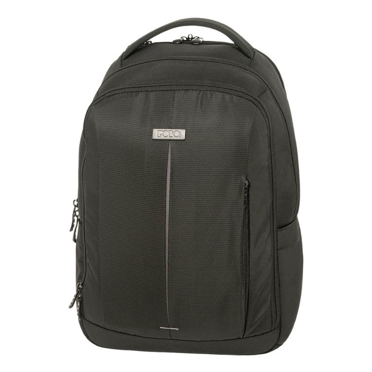 Polo Backpack BUSY  Σακίδιο Πλάτης - Laptop Μαύρο 3 Κεντρικές Θήκες 30 lt Υ45 x Μ31 x Π18cm 9-02-059-2000