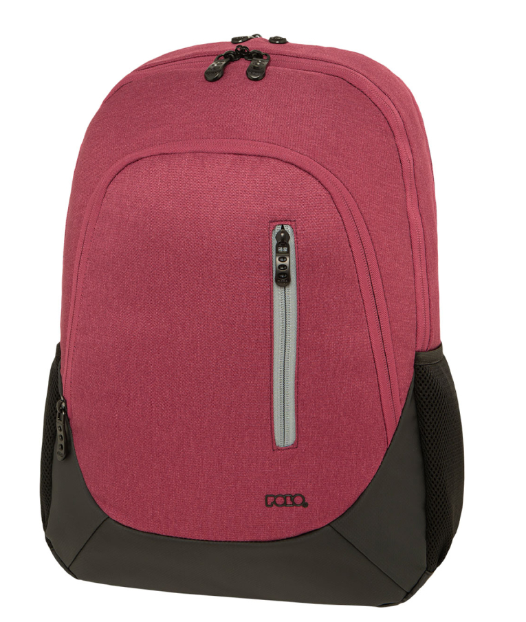 Polo Backbag SOOTHE Σχολική Τσάντα -Σακίδιο Πλάτης & Βόλτας Κόκκινο με 3 Κεντρικές Θήκες 16 lt 45x33x14 cm 9-01-045-4200