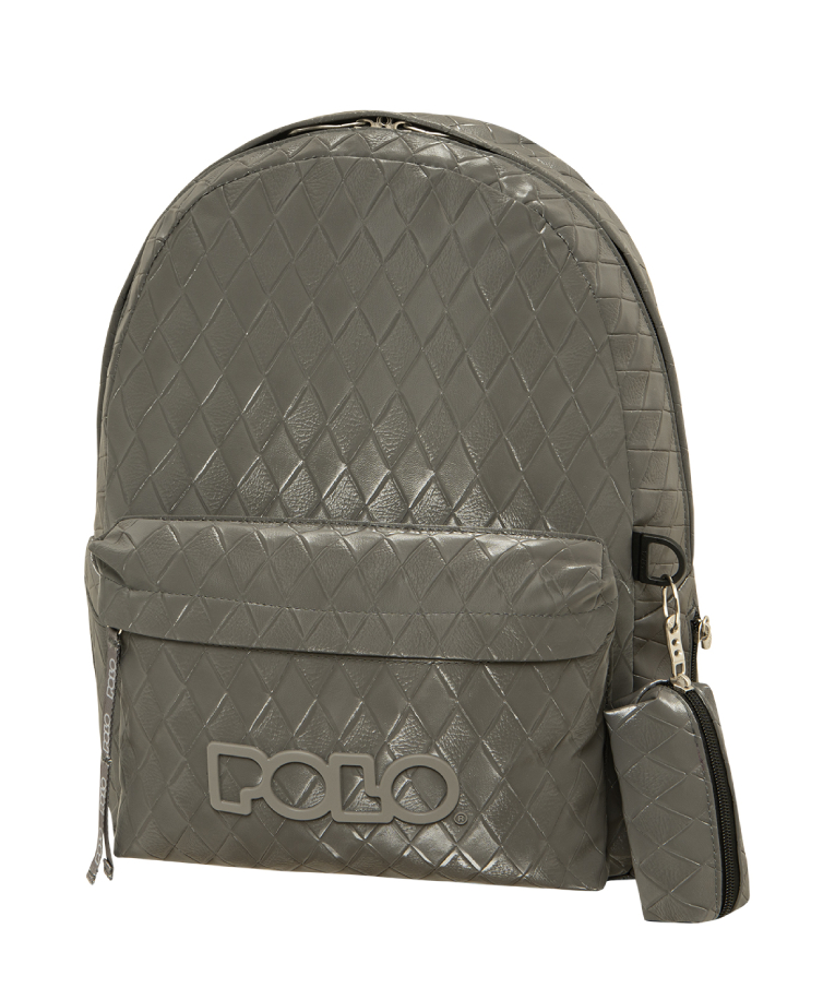 POLO - Σακίδιο Πλάτης ZUCCHERO Backpack Σχολική Τσάντα Πλάτης / Βόλτας σε Ανθρακί Χρώμα 20lt Υ41xΜ31xΠ21 cm 9-02-058-8325