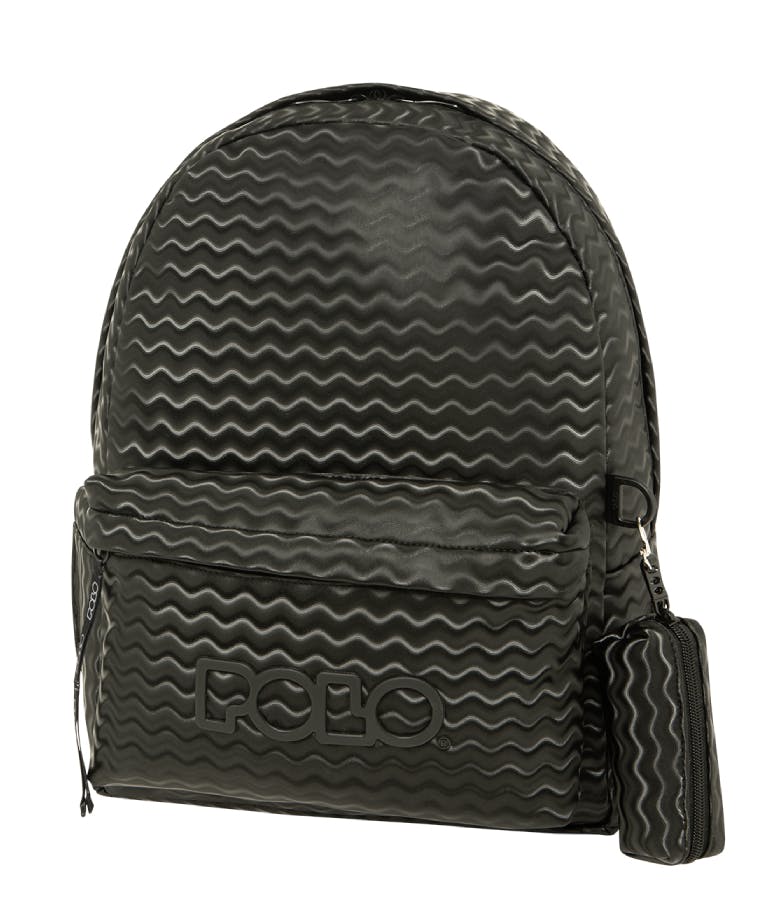 Σακίδιο Πλάτης SIGN Backpack Σχολική Τσάντα Πλάτης / Βόλτας σε Μαύρο Χρώμα 20lt Υ41xΜ30xΠ20 cm 9-02-057-8321