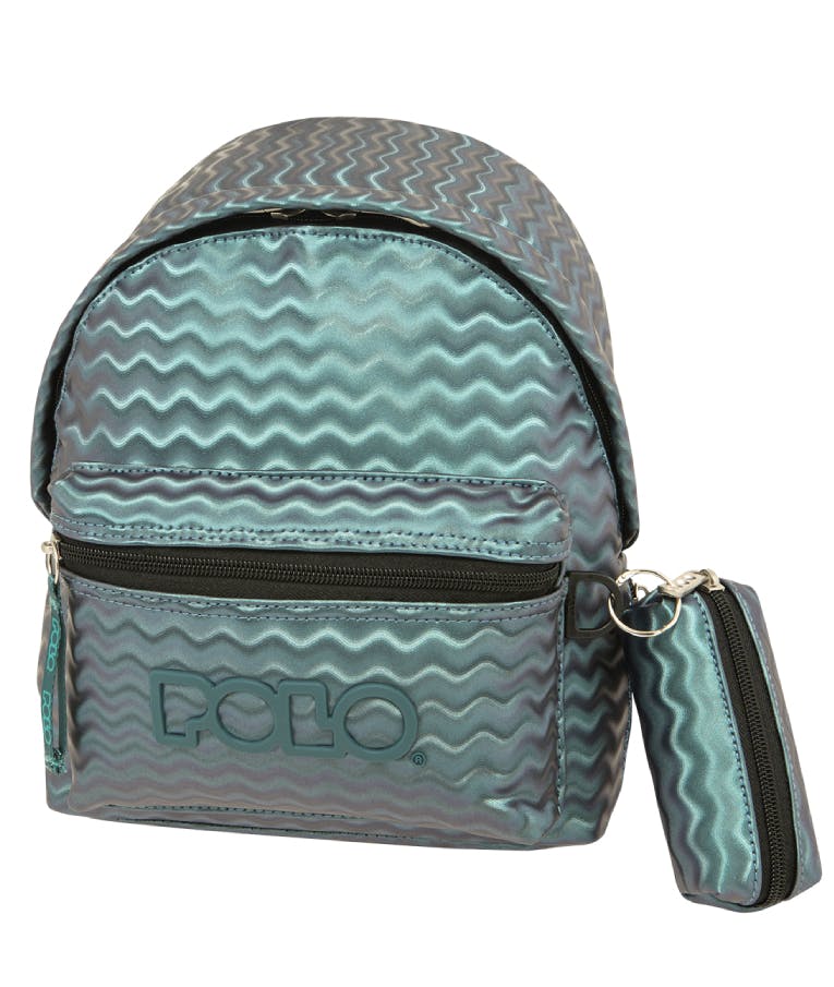 Polo Backbag MINI SIGN Τσάντα -Σακίδιο Πλάτης Βόλτας σε Μπλε Χρώμα  8lt  31x24x13cm  9-07-054-8322
