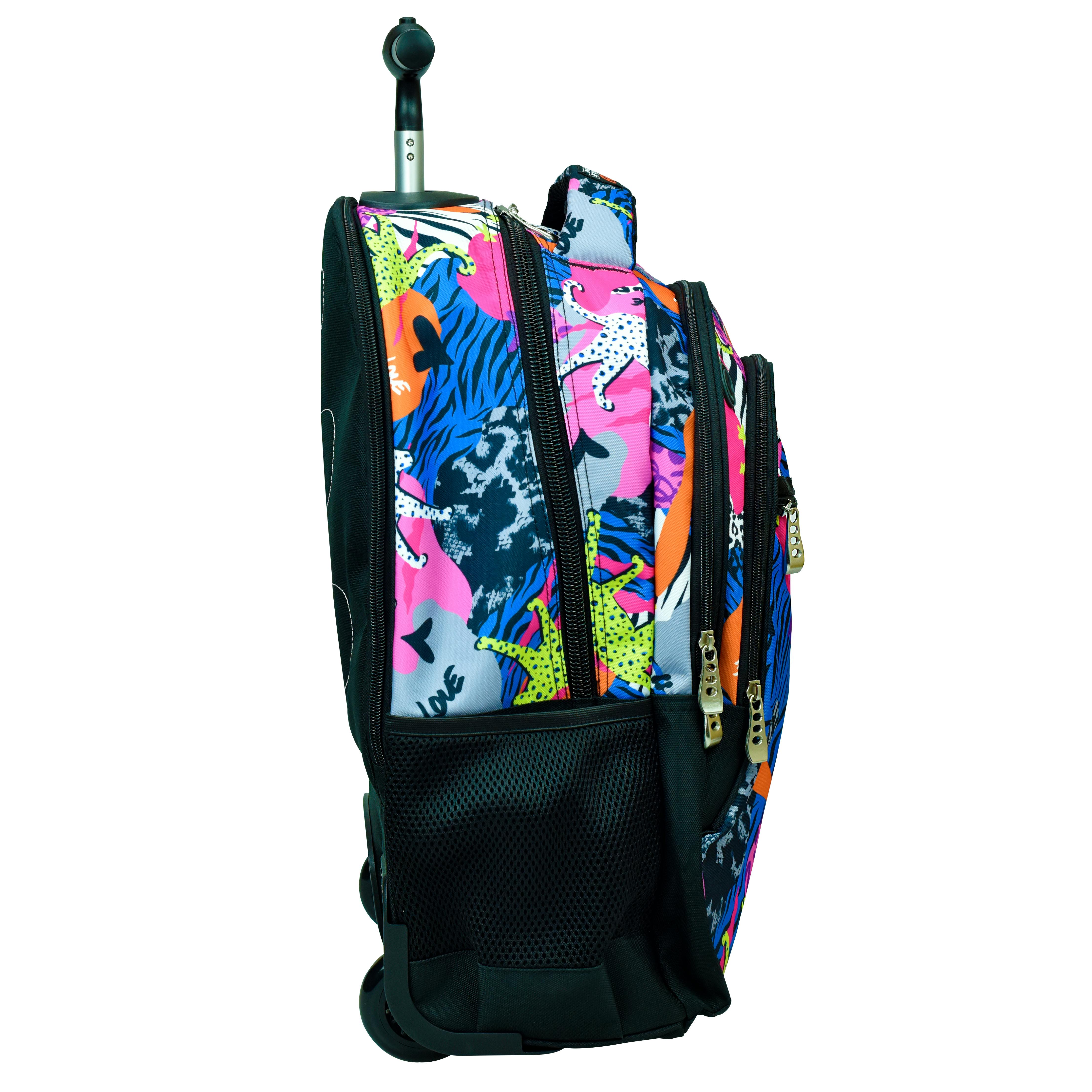 BMU - Back Me Up NO FEAR BOLD AFRICA Σχολική Τσάντα Πλάτης ΤΡΟΛΕΙ TROLLEY  Backpack Δημοτικού με 3 θήκες  348-26074 